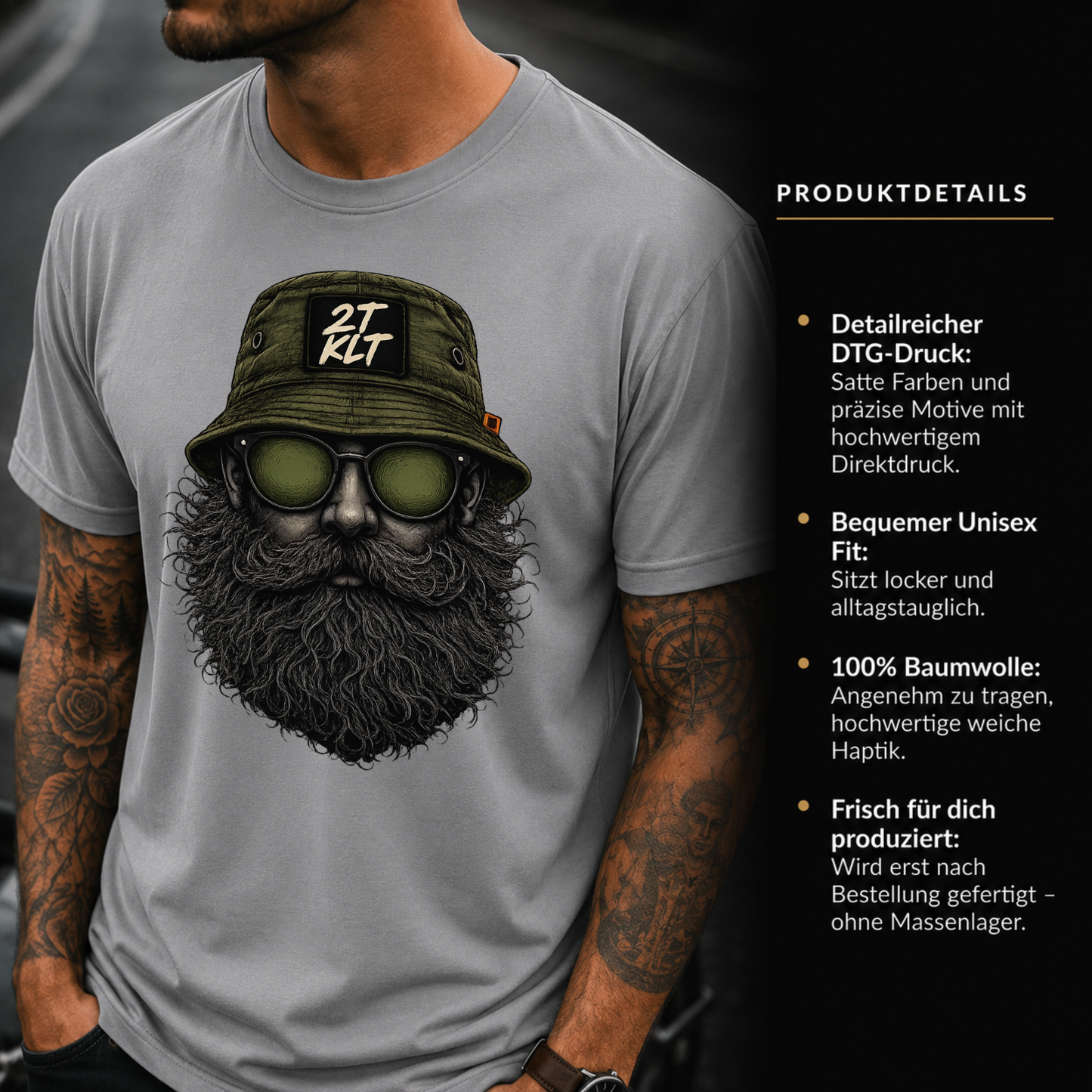 T-Shirt. Zweitakt Nomaden – Der Angler.