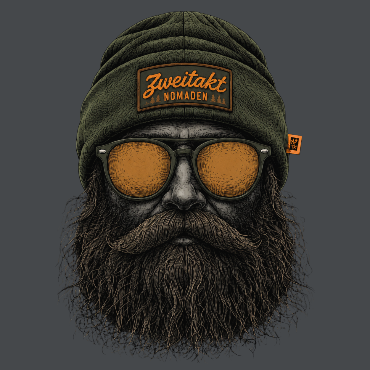 T-Shirt. Zweitakt Nomaden – Der Jäger.