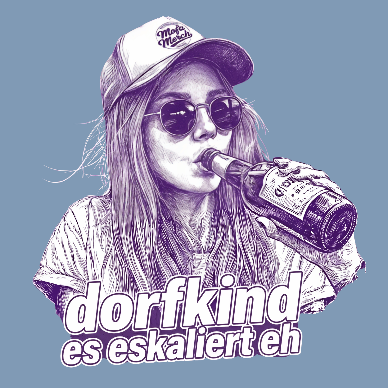 Mädels T-Shirt. Dorfkind – es eskalierte eh.