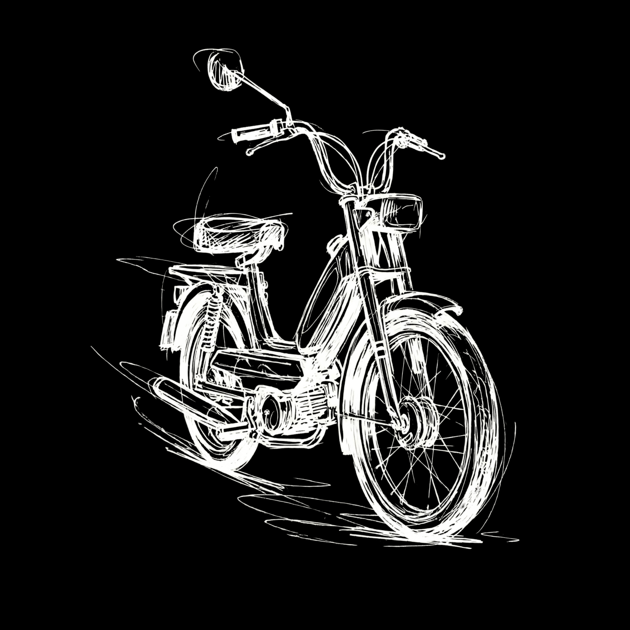 Hoodie Softstyle®. Classic Moped Line.