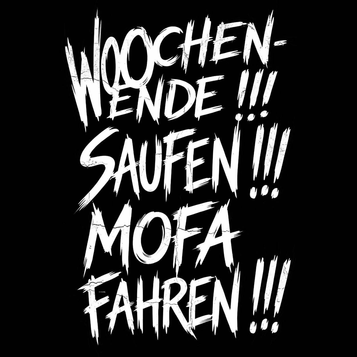 Hoodie Softstyle®. Wochenende. Saufen. Mofa fahren.