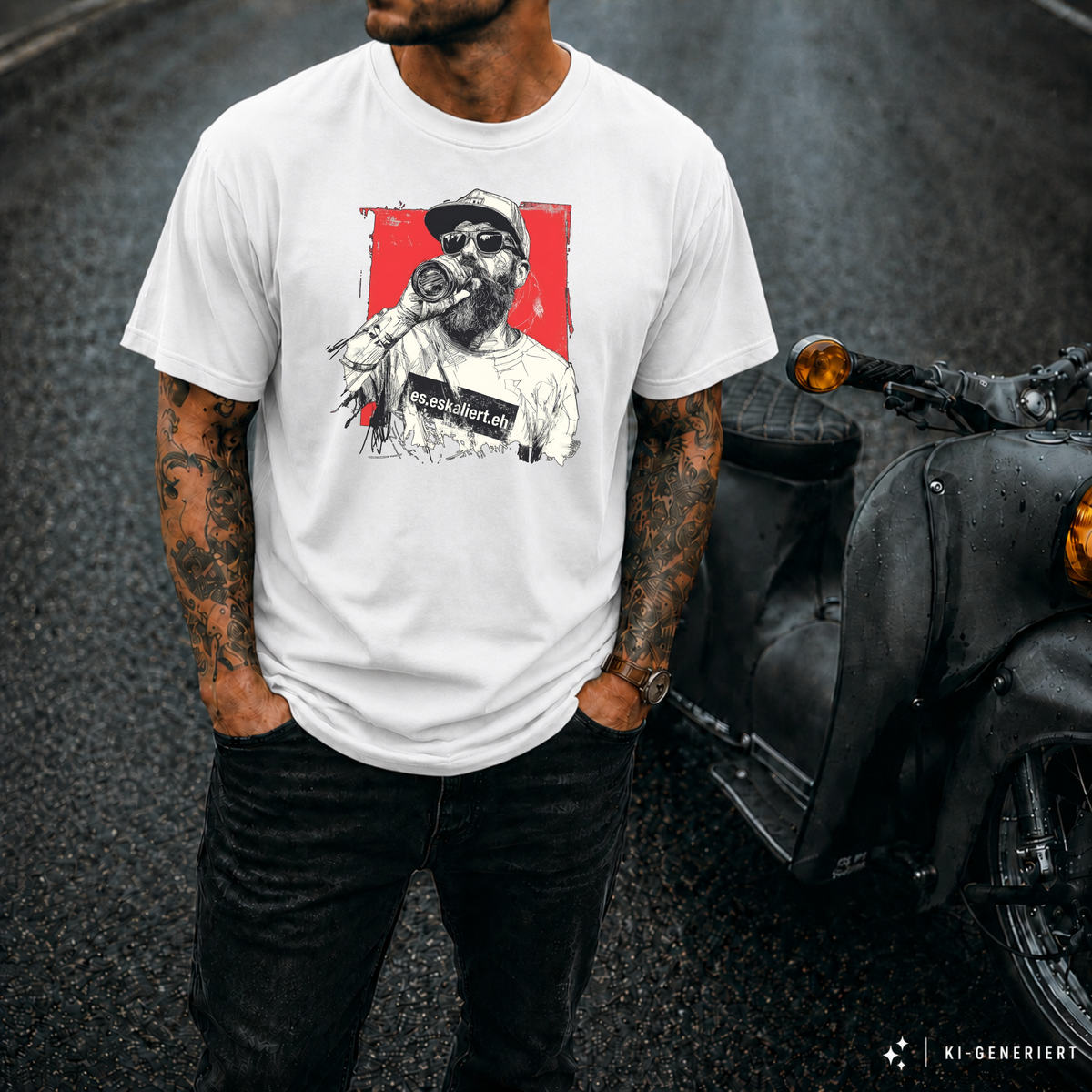 T-Shirt. Generation Zweitakt - Es eskaliert eh.