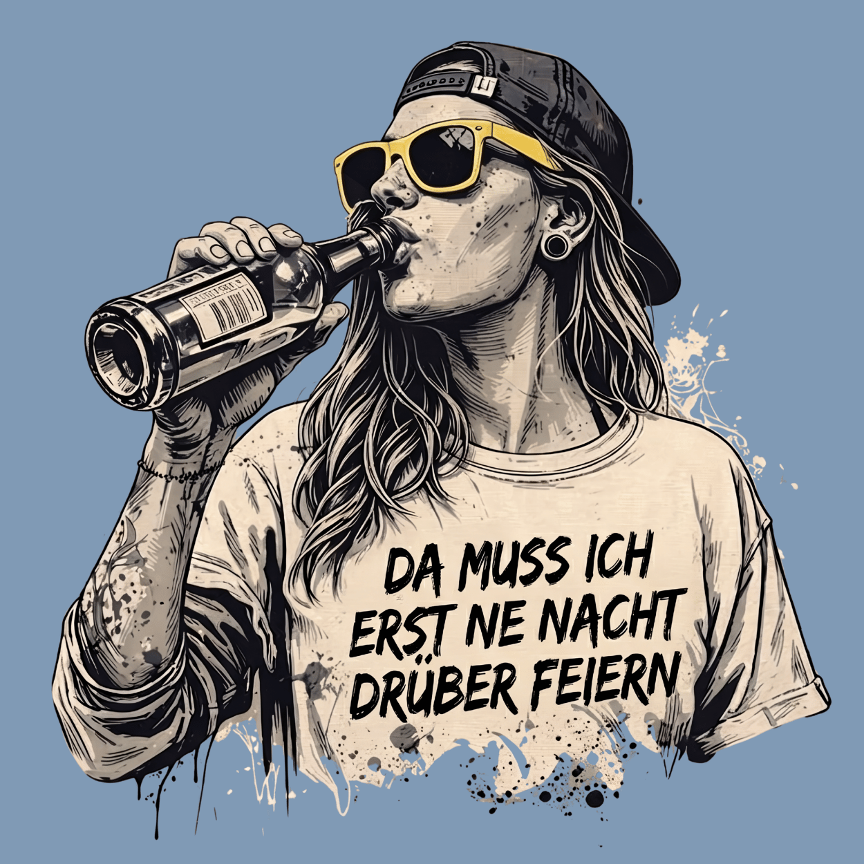 Mädels T-Shirt. Da muss ich erst ne Nacht drüber feiern.