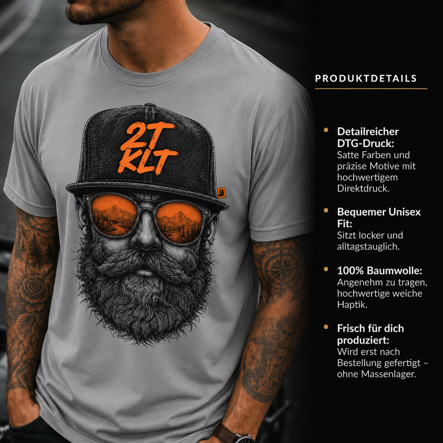 T-Shirt. Zweitakt Nomaden – Der Hipster.