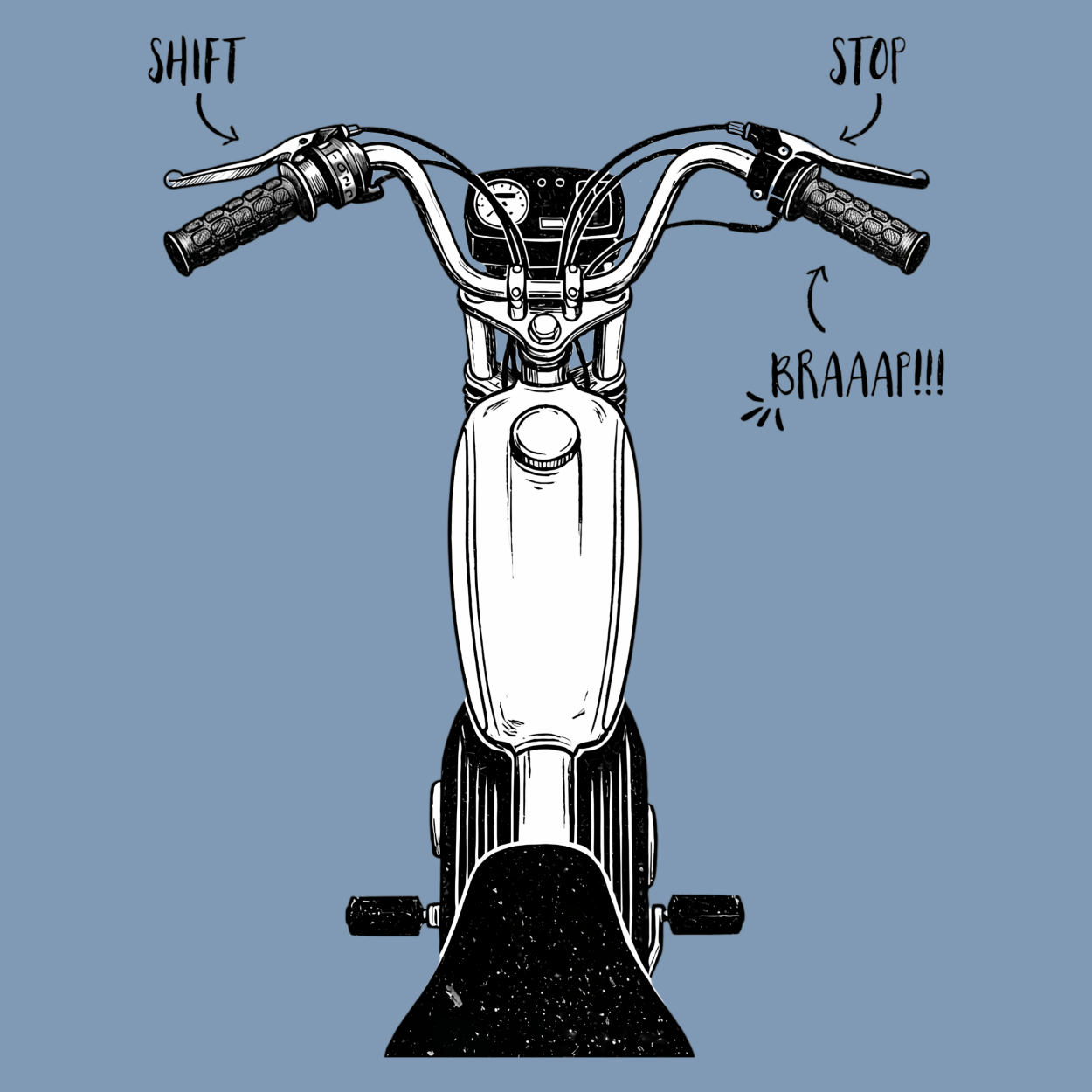 Mädels T-Shirt. Braaap!