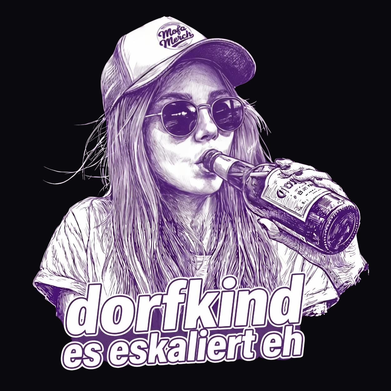 Mädels Hoodie Softstyle®. Dorfkind – es eskaliert eh.