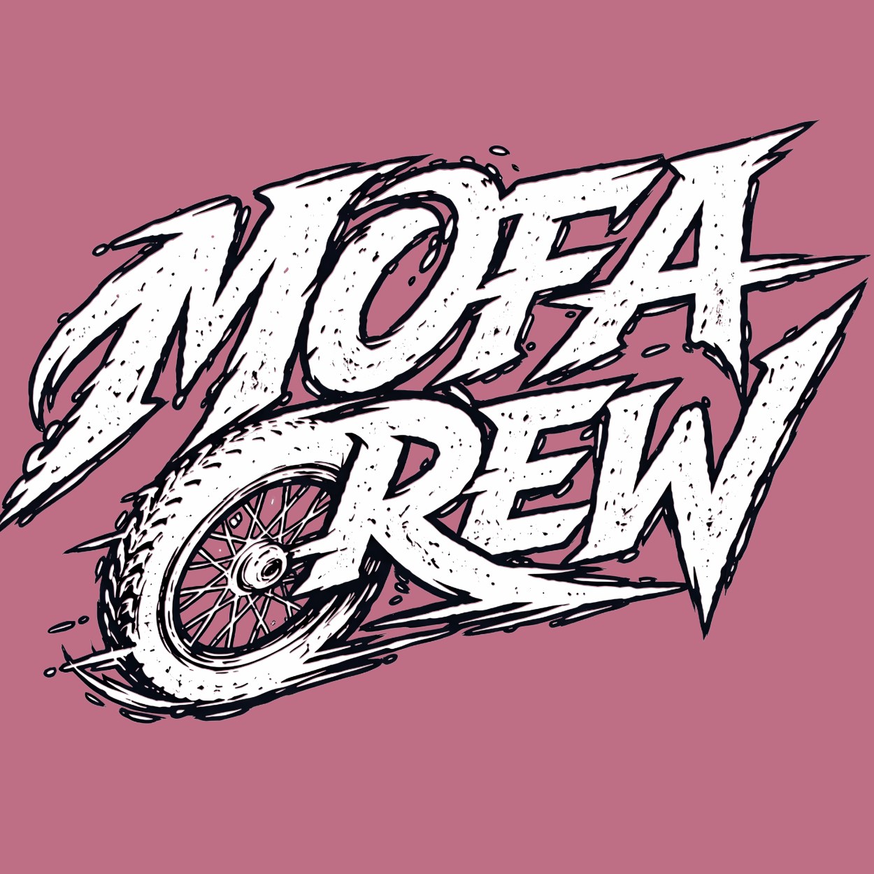 Mädels T-Shirt. Mofa Crew.