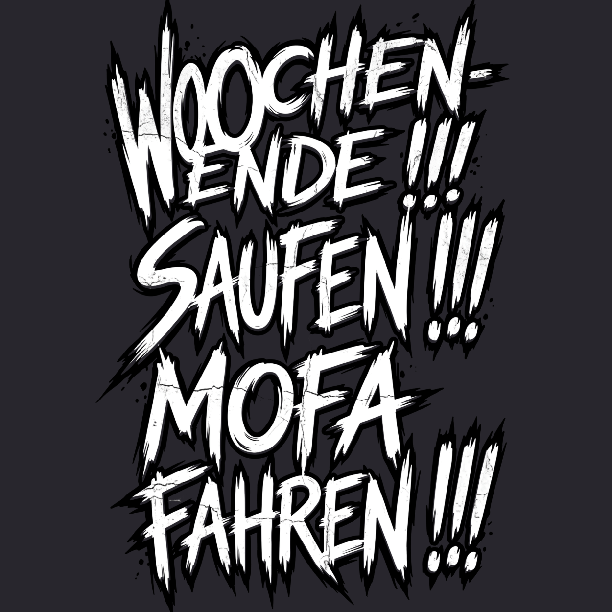 Hoodie Softstyle®. Wochenende. Saufen. Mofa fahren.
