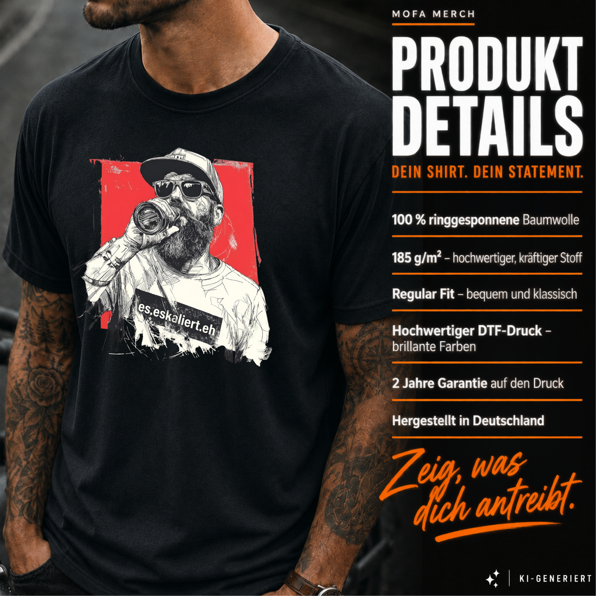 T-Shirt. Generation Zweitakt - Es eskaliert eh.
