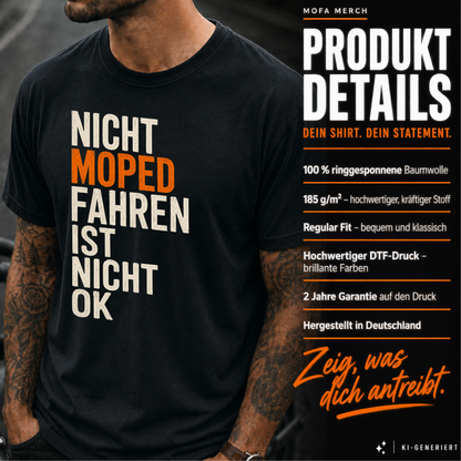 T-Shirt. Nicht OK. / Rechtsbündig