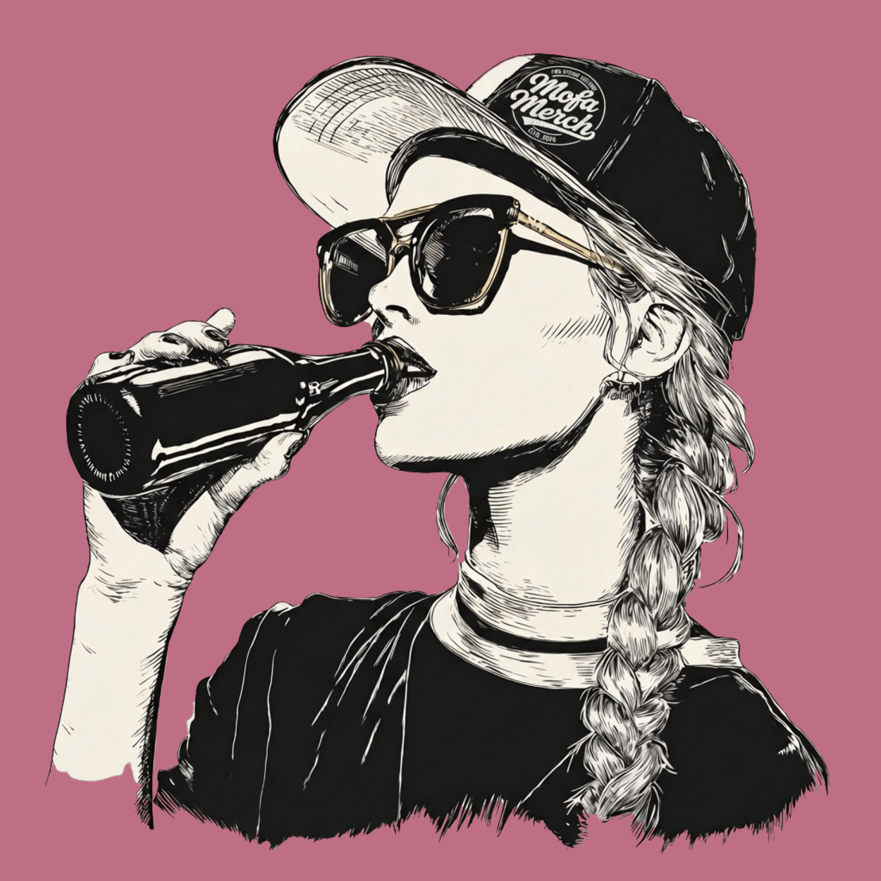 Mädels T-Shirt. Night Vibes.