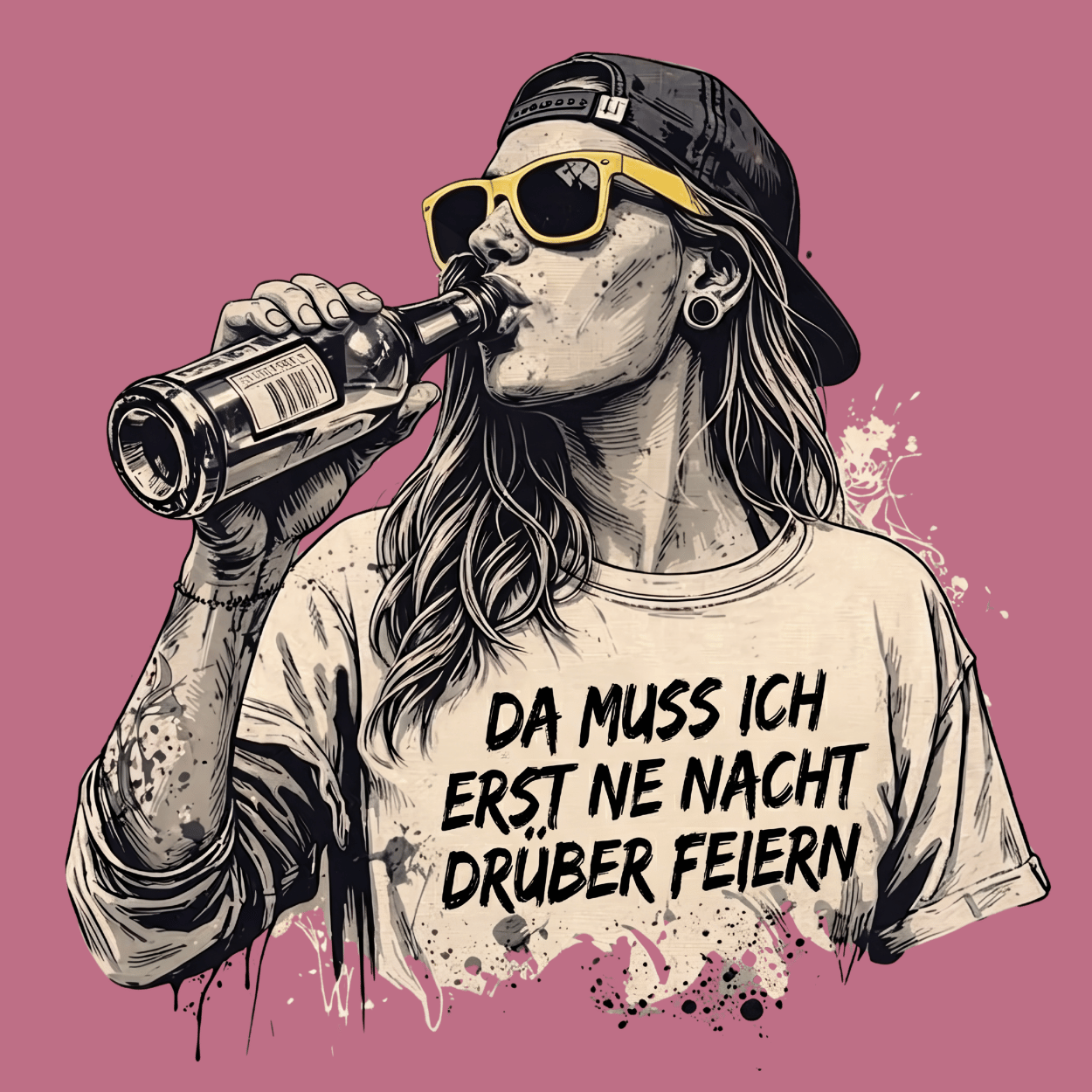 Mädels T-Shirt. Da muss ich erst ne Nacht drüber feiern.