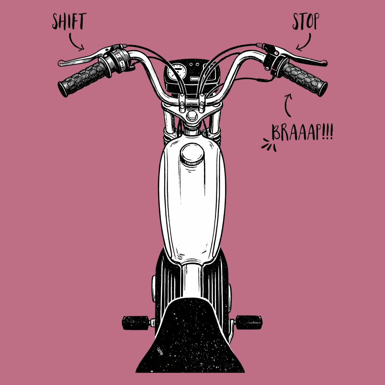 Mädels T-Shirt. Braaap!