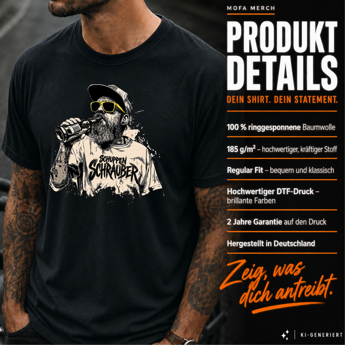 T-Shirt. Generation Zweitakt - Schuppenschrauber.
