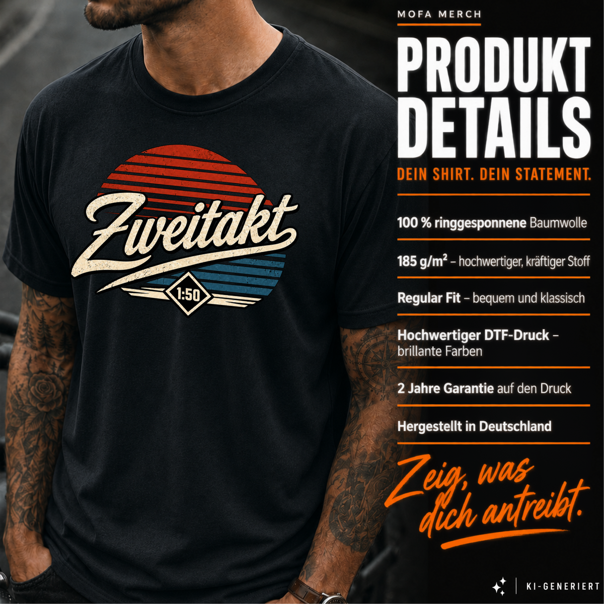 T-Shirt. Retro Sunset.