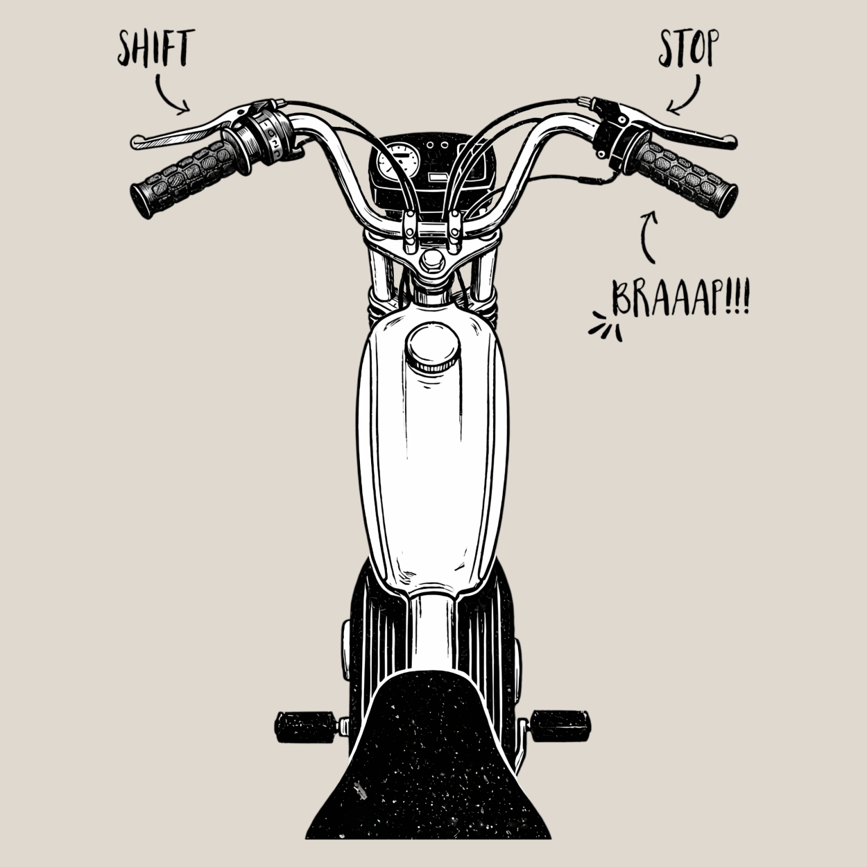 Mädels T-Shirt. Braaap!