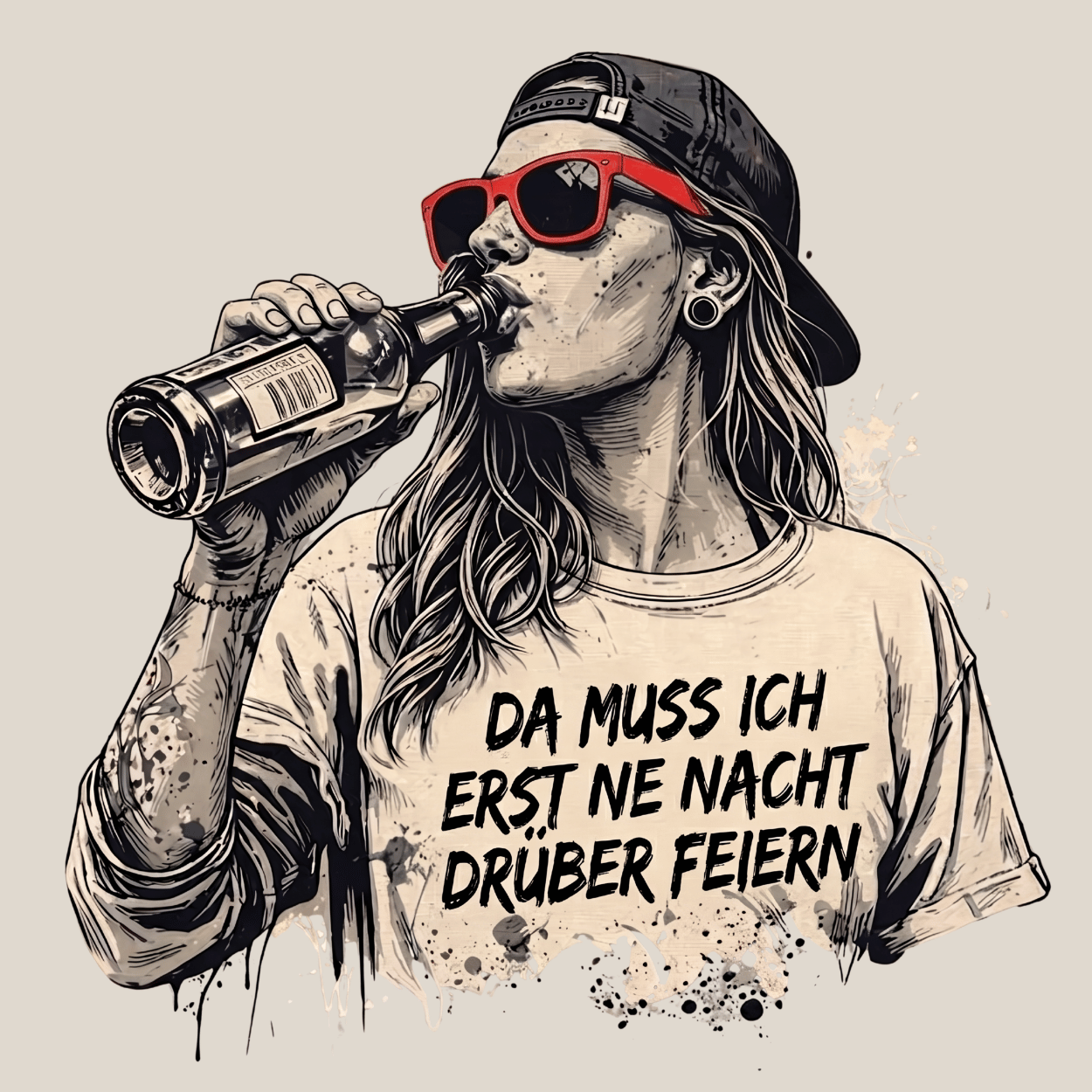 Mädels T-Shirt. Da muss ich erst ne Nacht drüber feiern.