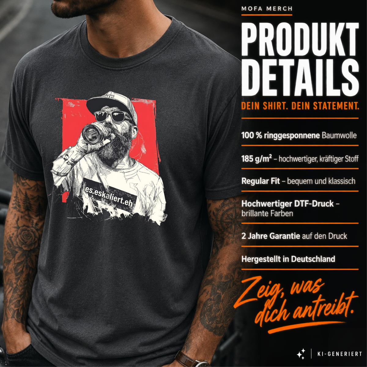T-Shirt. Generation Zweitakt - Es eskaliert eh.