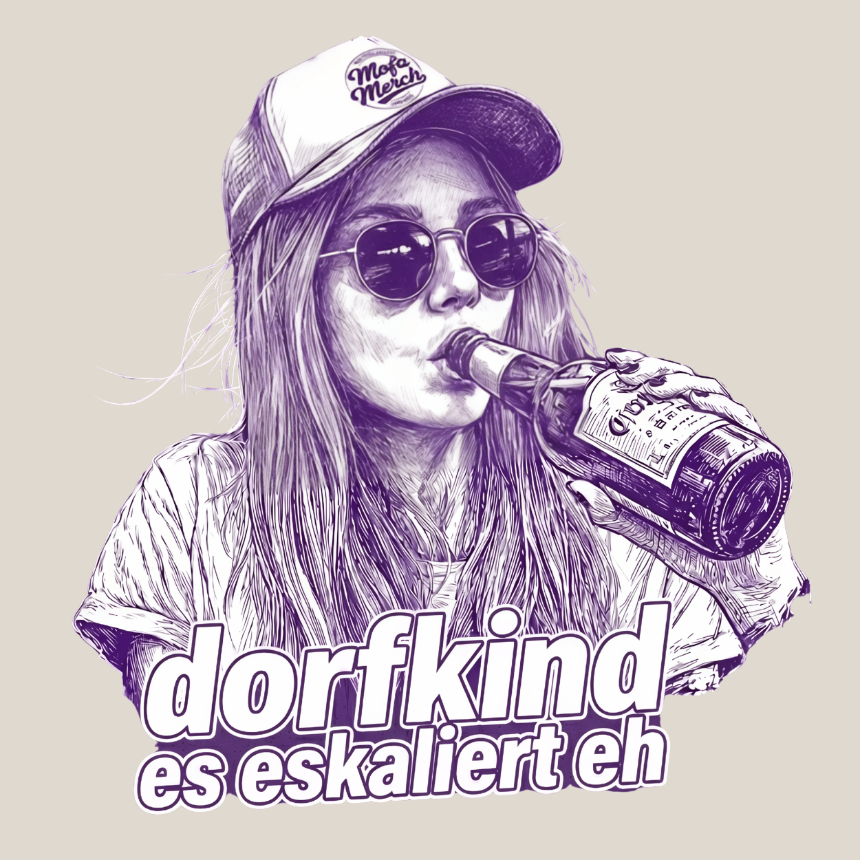 Mädels T-Shirt. Dorfkind – es eskalierte eh.