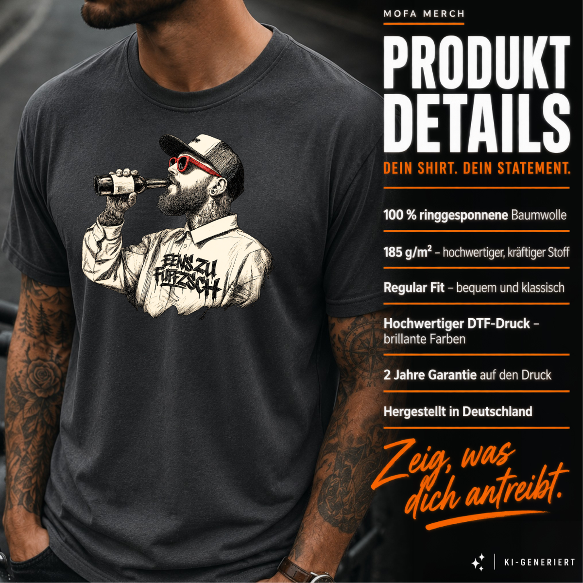 T-Shirt. Benzin im Blut.
