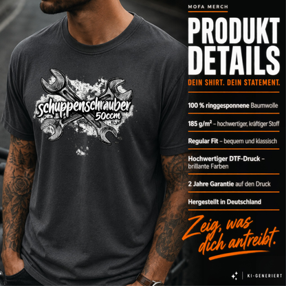 T-Shirt. Schuppenschrauber 50ccm.