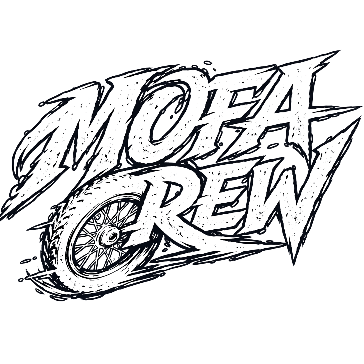 Mädels T-Shirt. Mofa Crew.
