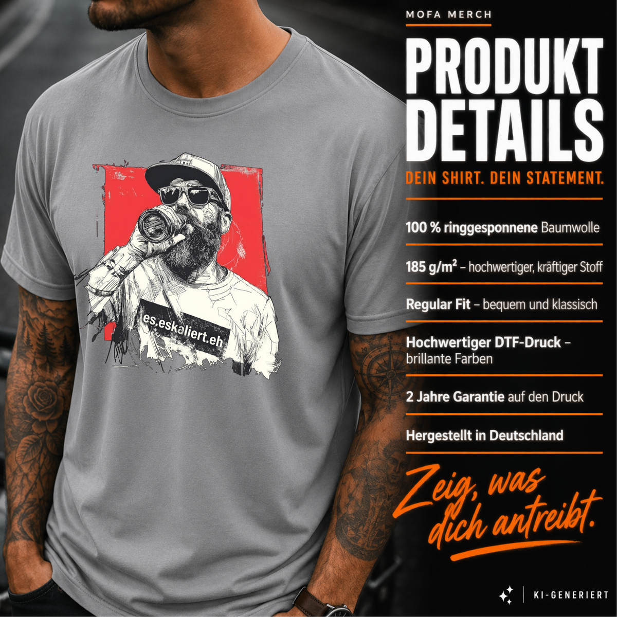 T-Shirt. Generation Zweitakt - Es eskaliert eh.