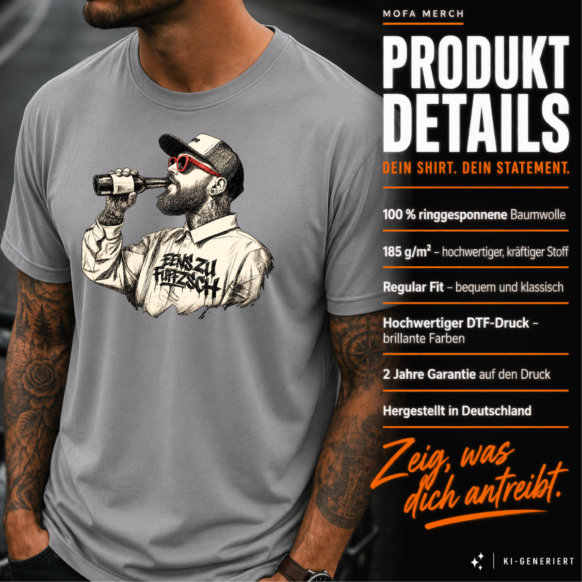 T-Shirt. Benzin im Blut.