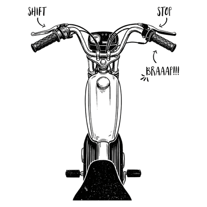 Mädels T-Shirt. Braaap!
