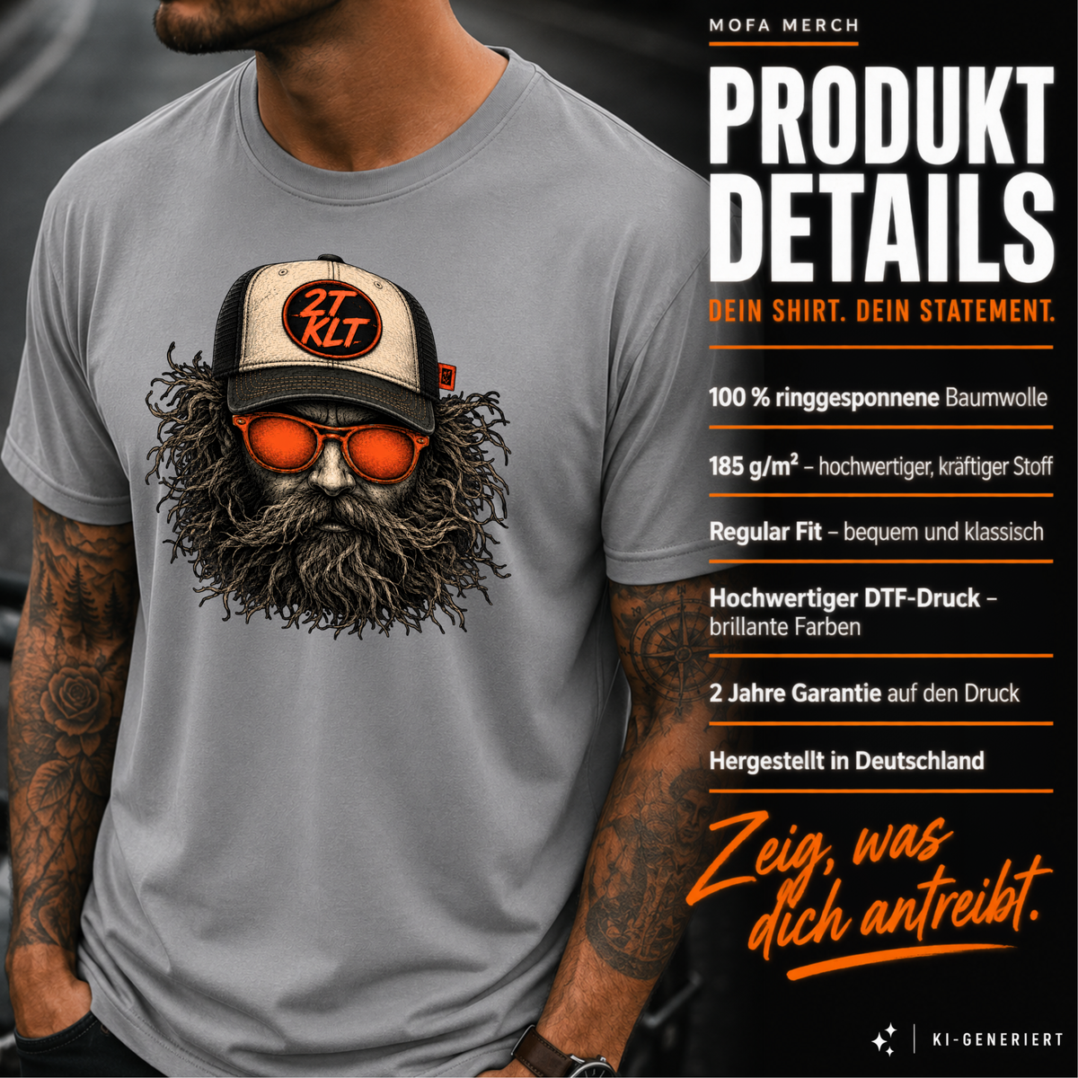 T-Shirt. Zweitakt Nomaden – Der Trucker.