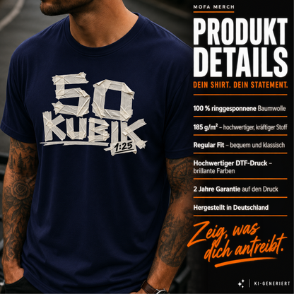 T-Shirt. 50 Kubik Klebeband 1:25.