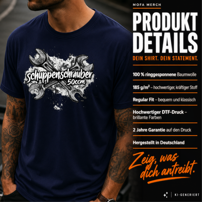 T-Shirt. Schuppenschrauber 50ccm.