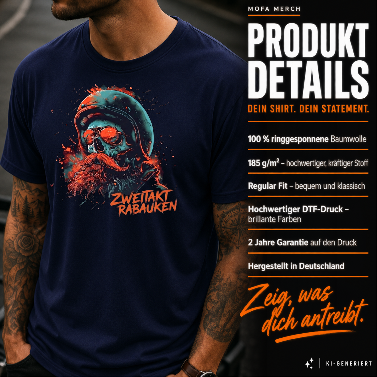 T-Shirt. Zweitakt Rabauken.