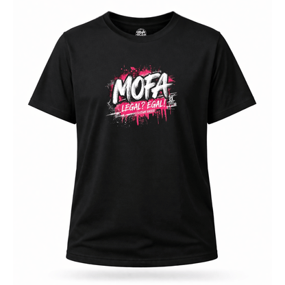 Mädels T-Shirt. Mofa Legal? Egal!