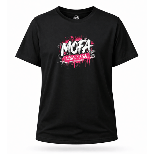 Mädels T-Shirt. Mofa Legal? Egal!