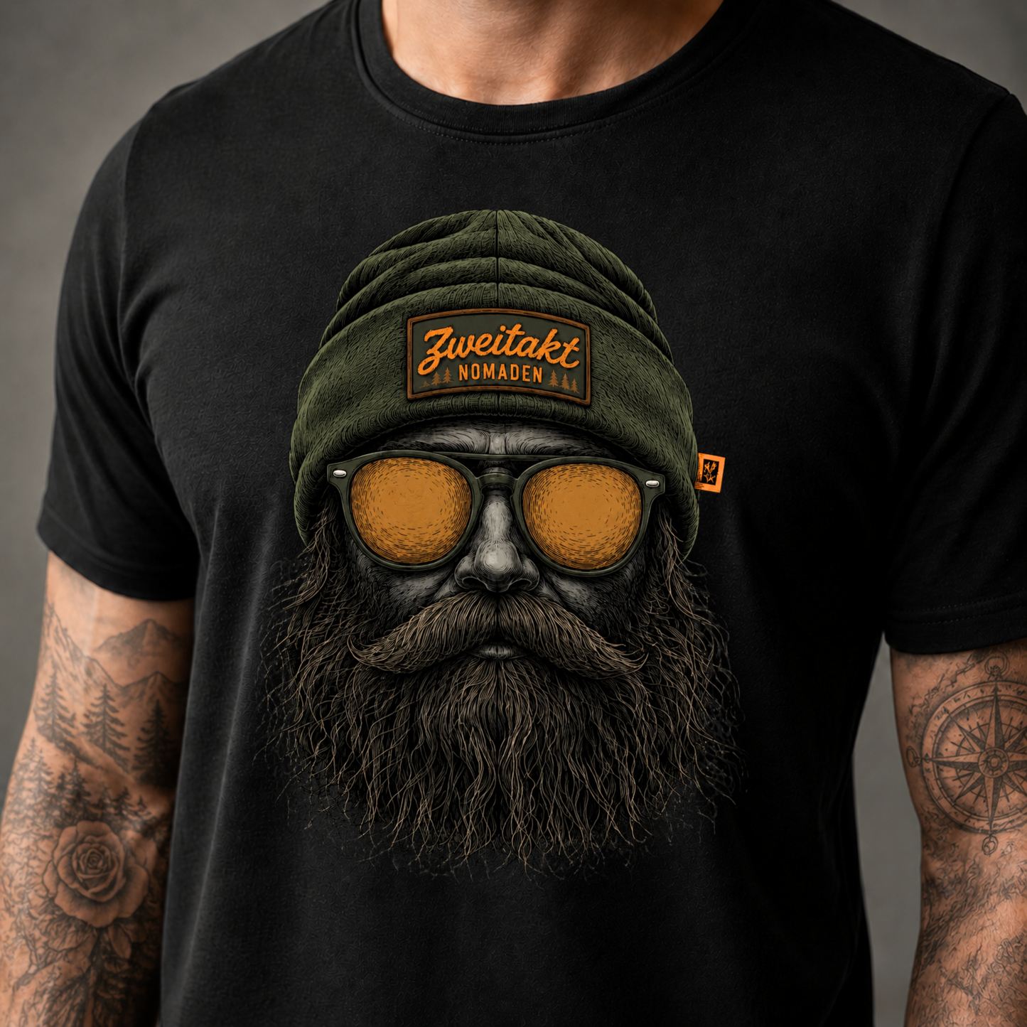 T-Shirt. Zweitakt Nomaden – Der Jäger.