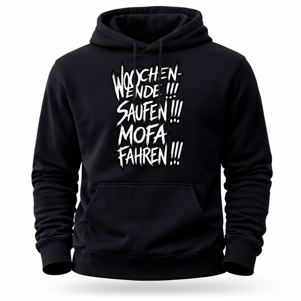 Hoodie Softstyle®. Wochenende. Saufen. Mofa fahren.