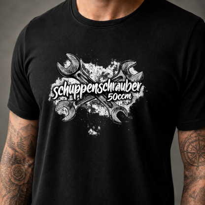 T-Shirt. Schuppenschrauber 50ccm.