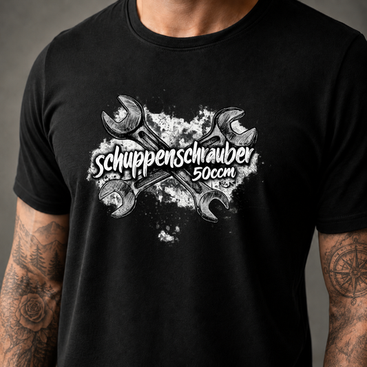 T-Shirt. Schuppenschrauber 50ccm.