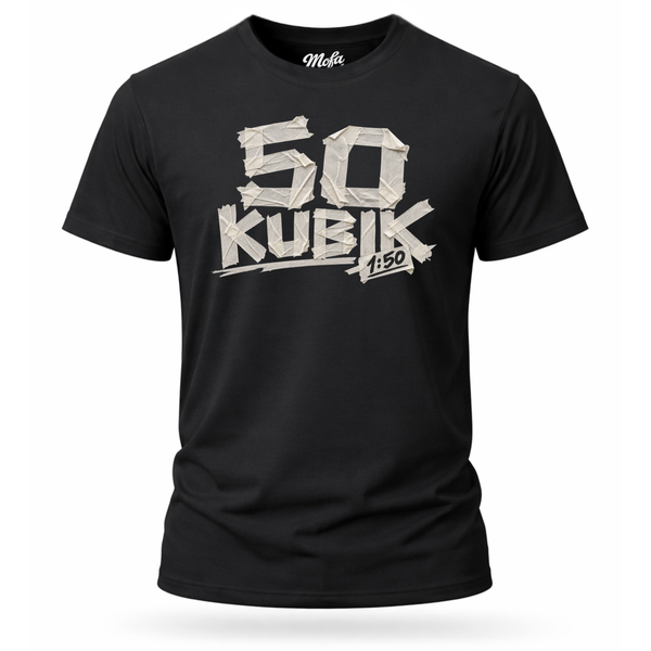 T-Shirt. 50 Kubik Klebeband.