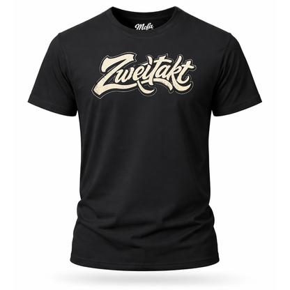 T-Shirt. Zweitakt Retro weiß.