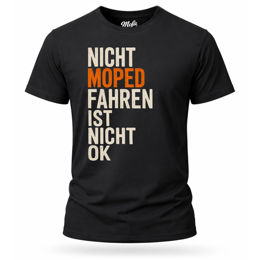 T-Shirt. Nicht OK. / Rechtsbündig