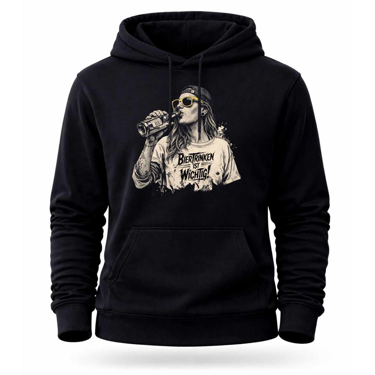 Mädels Hoodie Softstyle®. Biertrinken ist wichtig!
