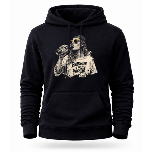 Mädels Hoodie Softstyle®. Biertrinken ist wichtig!