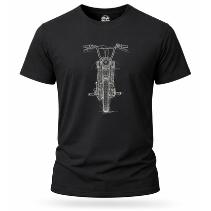 T-Shirt. Frontskizze Puch.