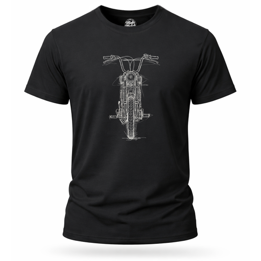 T-Shirt. Frontskizze Puch.