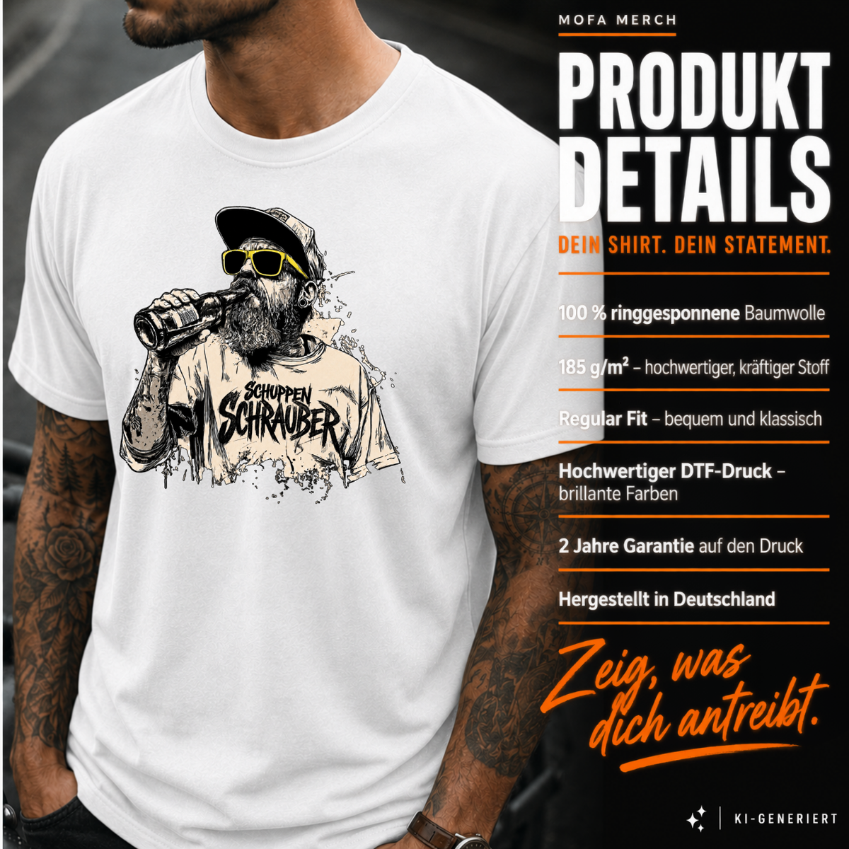 T-Shirt. Generation Zweitakt - Schuppenschrauber.