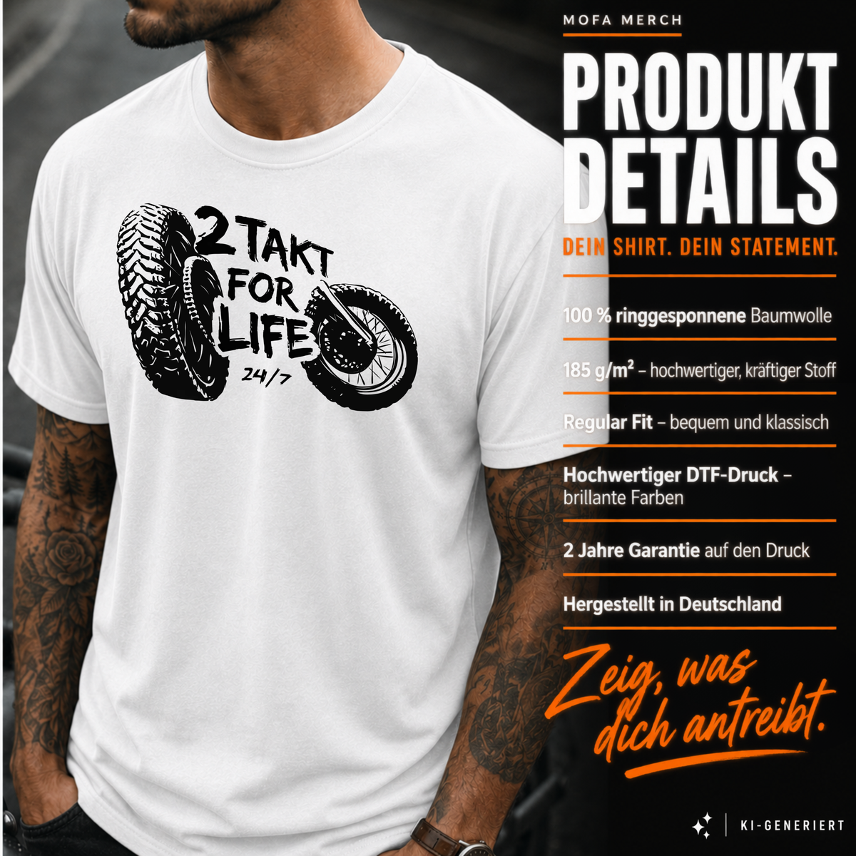 T-Shirt. 2 Takt for Life.