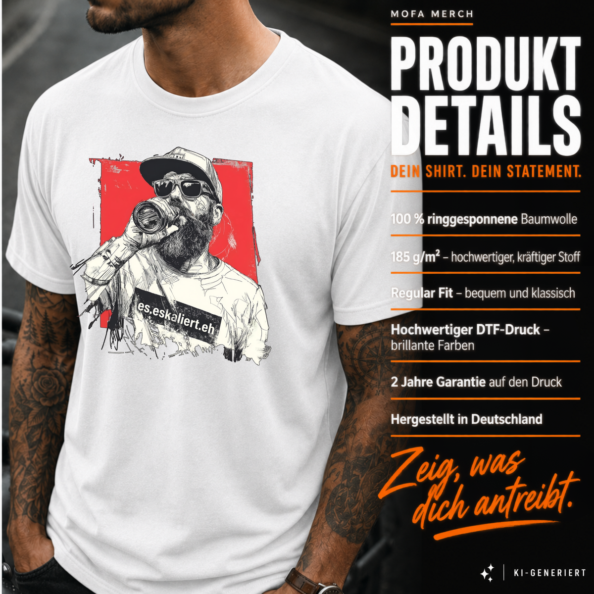 T-Shirt. Generation Zweitakt - Es eskaliert eh.