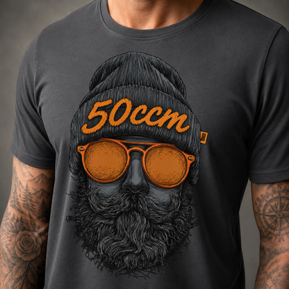 T-Shirt. Zweitakt Nomaden – Der Vagabund 50ccm.